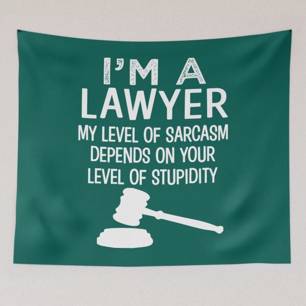 Item preview, I_m a lawyer shirt level of sarcasm funny    designed and sold by HelloHKW.
