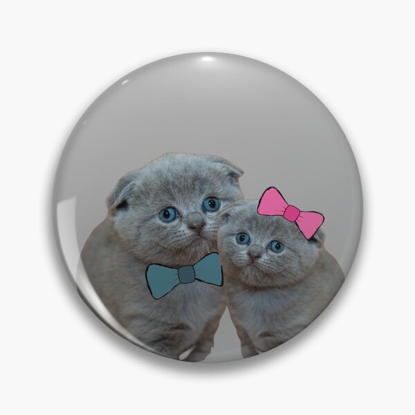 Item preview, A British Short Hair Cat with a Blue and Pink Bow, Gift for The Catlover designed and sold by DiensDesign.