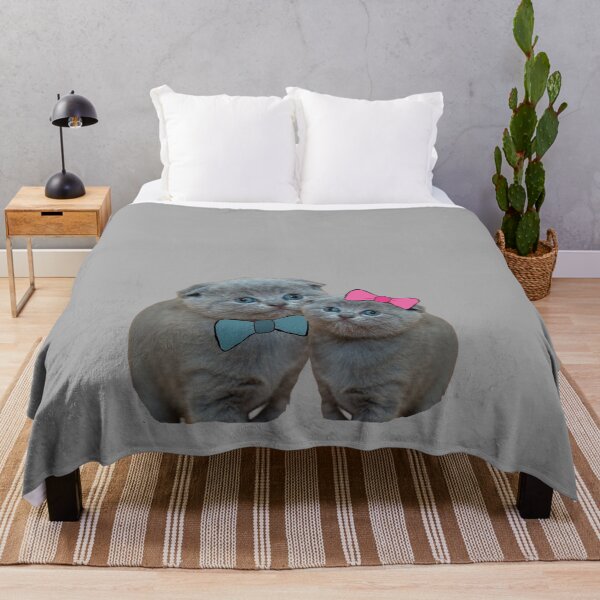 Item preview, A British Short Hair Cat with a Blue and Pink Bow, Gift for The Catlover designed and sold by DiensDesign.