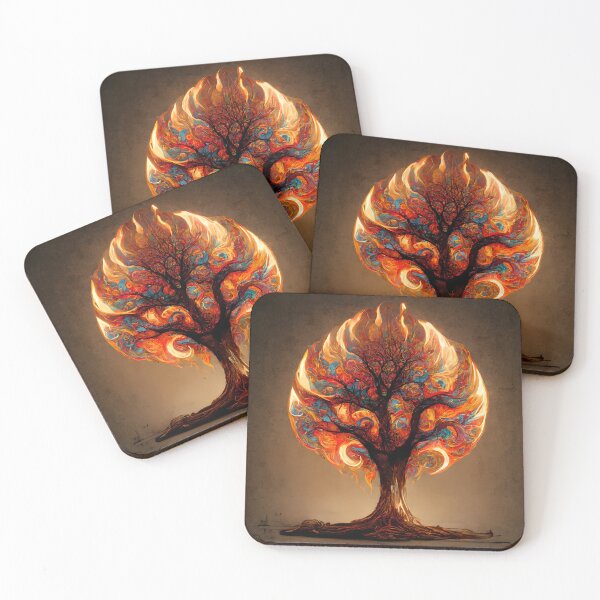 Item preview, Tree of life on fire designed and sold by GeneratedArt.