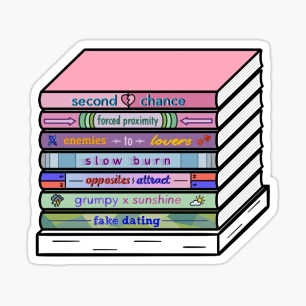 Book Genres Stack Sticker - NatterDoodle