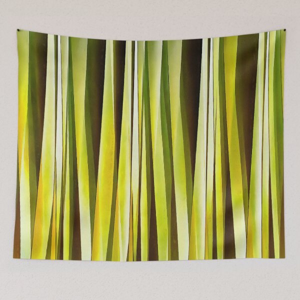 Item preview, Uneven Artistic Vertical Stripes Ochre Yellow Hues designed and sold by taiche.