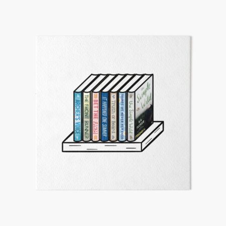 Ali Hazelwood book stack Art Board Print for Sale by