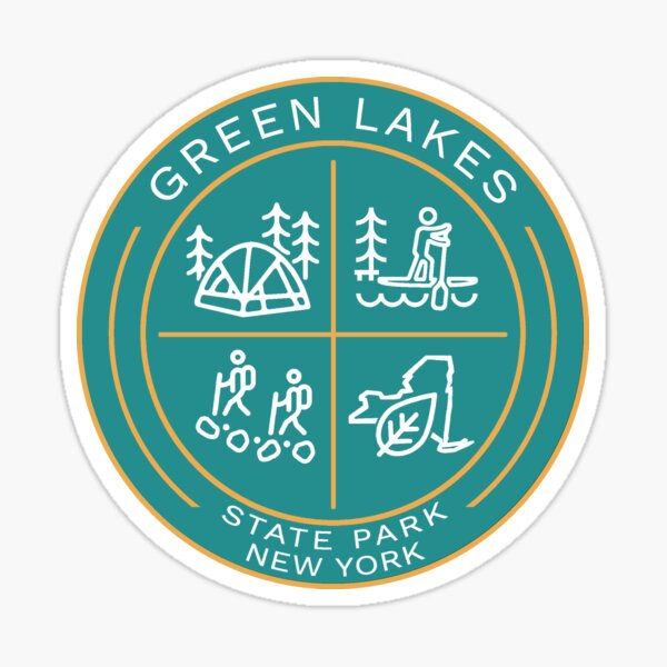 "Green Lakes State Park Heraldic Logo" Sticker for Sale by VanyaKar