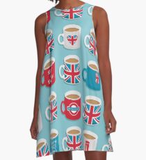 A Very British Brew A-Line Dress
