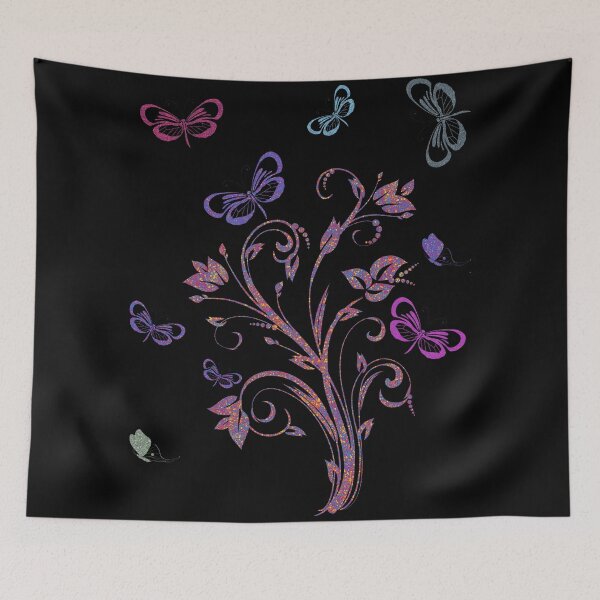 Item preview, Glitter Flower Tree with Butterflies designed and sold by CreativeMagi.