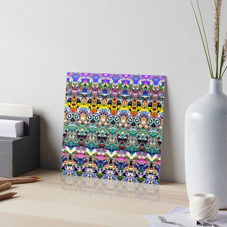Colorful Shapes Metamorphosis Art Board Print