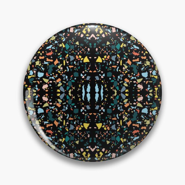 Item preview, colorful abstract terrazzo black granite pattern  designed and sold by Randa Ranmania.