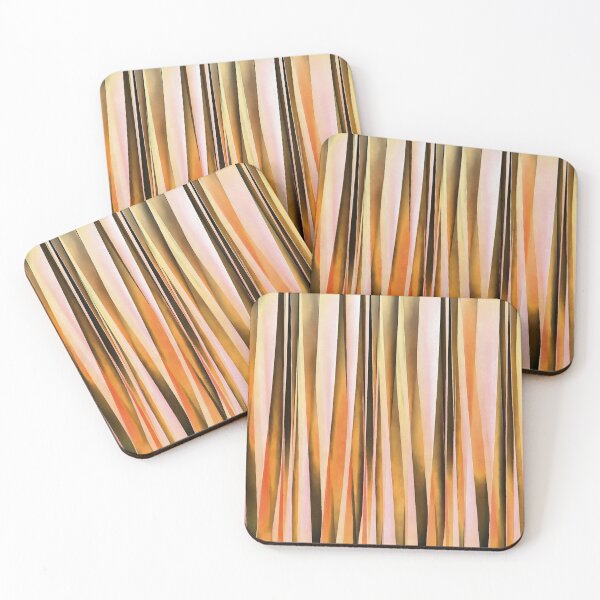 Item preview, Uneven Artistic Vertical Stripes Autumnal Hues designed and sold by taiche.