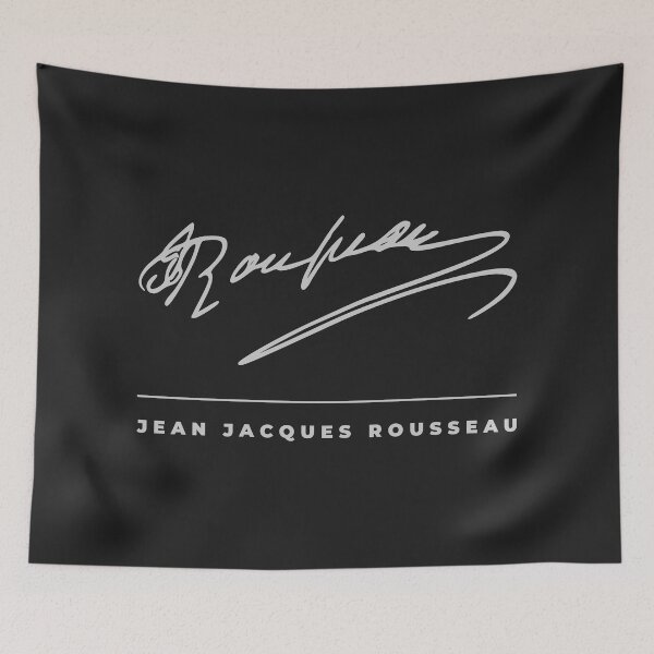 Item preview, Jean Jacques Rousseau signature t-shirt designed and sold by CMYKStudio.