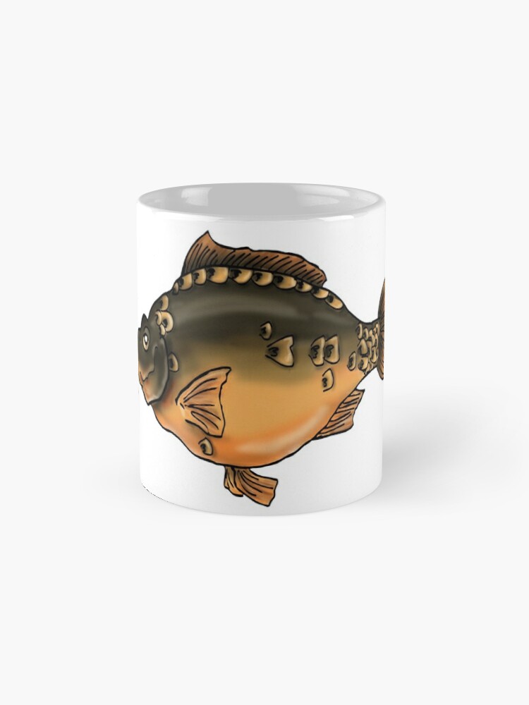 Mirror carp Coffee Mug by Inkfish Art