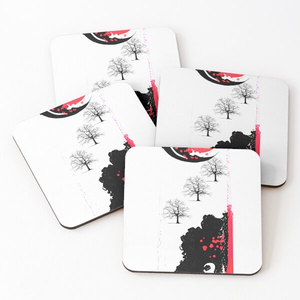 Item preview, Black and Red Pattern and Trees  designed and sold by ralick.