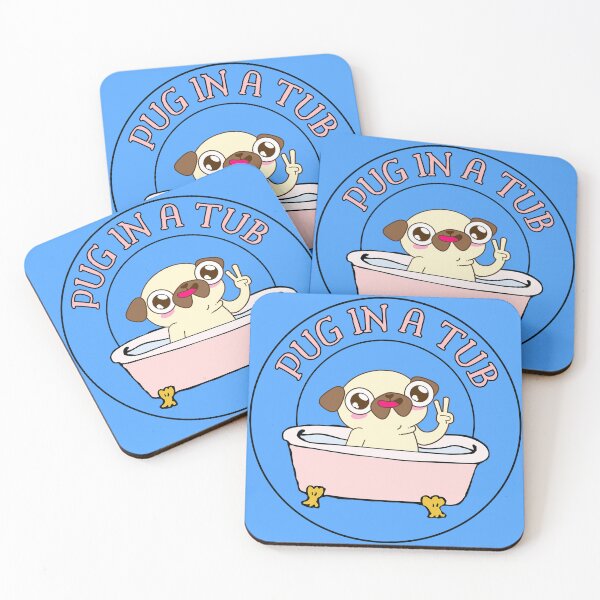 Item preview, Pug in a Tub PINK  designed and sold by to-esu.