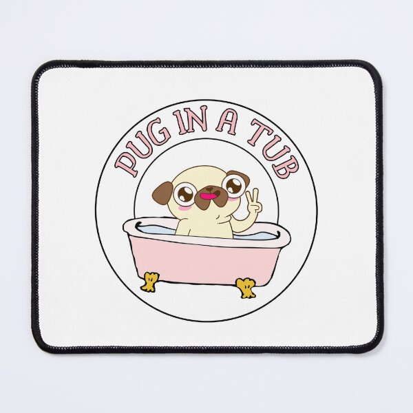 Item preview, Pug in a Tub PINK designed and sold by to-esu.