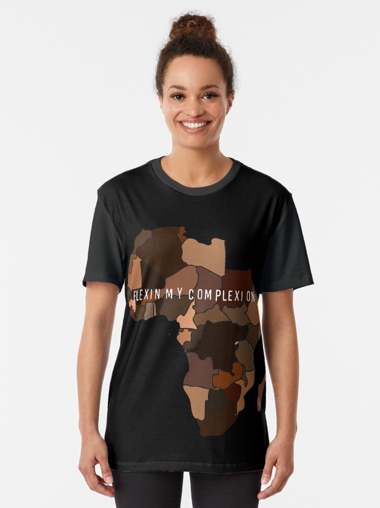 Alternate view of Flexin My Complexion Graphic T-Shirt