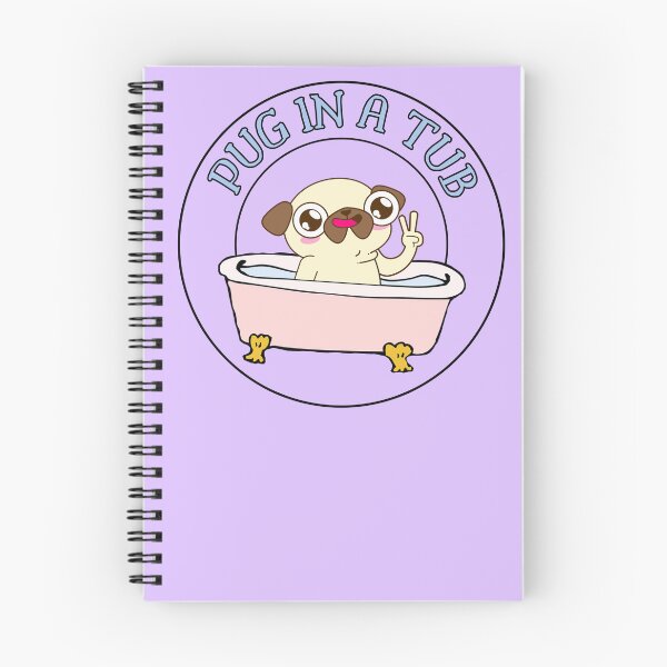 Item preview, Pug in a Tub LIGHT BLUE designed and sold by to-esu.
