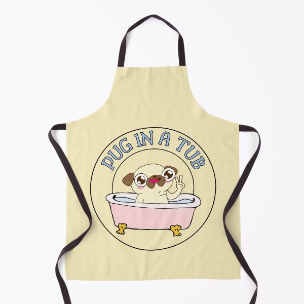 Item preview, Pug in a Tub LIGHT BLUE designed and sold by to-esu.