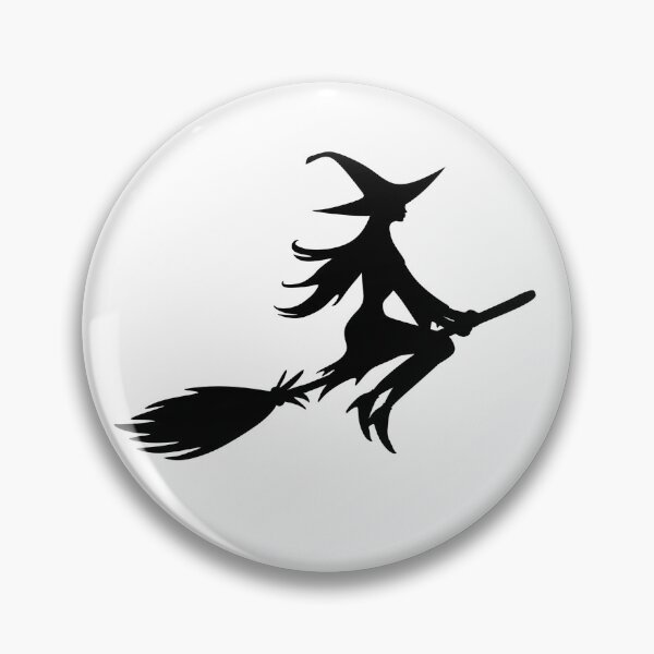 Item preview, Witch on a broom designed and sold by HelArt.