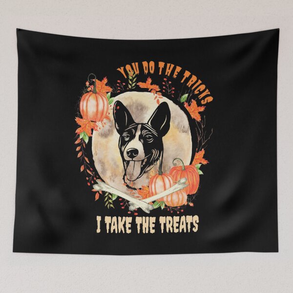 Item preview, Basenji Shepherd Dog Owner Halloween Pumpkin Humor Funny designed and sold by Cuddlythopia.