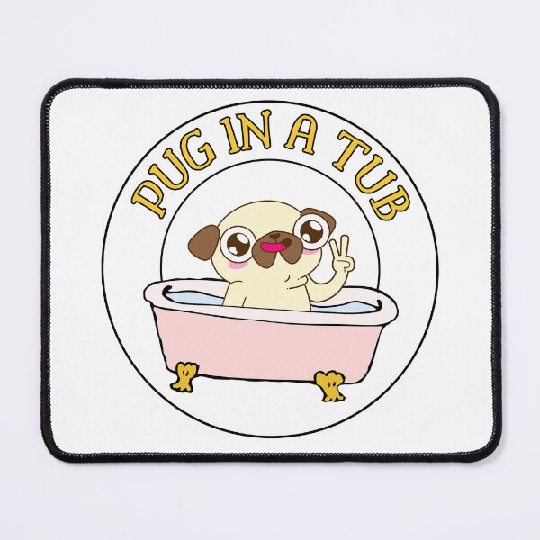 Item preview, Pug in a Tub YELLOW designed and sold by to-esu.