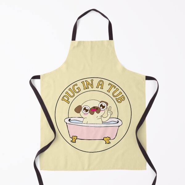 Item preview, Pug in a Tub YELLOW designed and sold by to-esu.