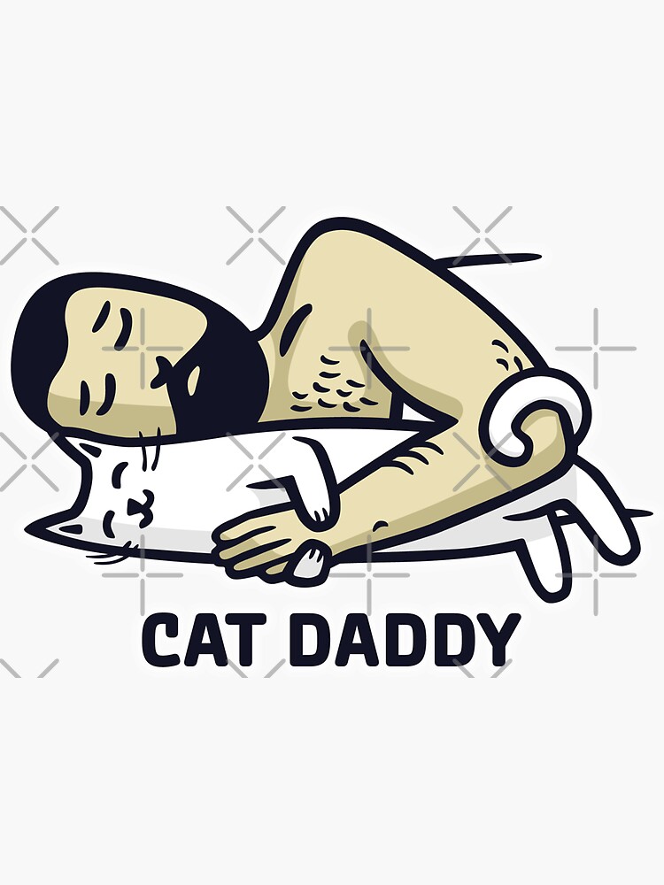 Cat Daddy Sticker For Sale By Beardsandcats Redbubble 2468
