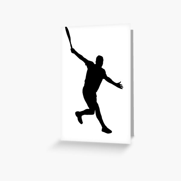 Stan Wawrinka Backhand Silhouette Greeting Card By Njf108 Redbubble