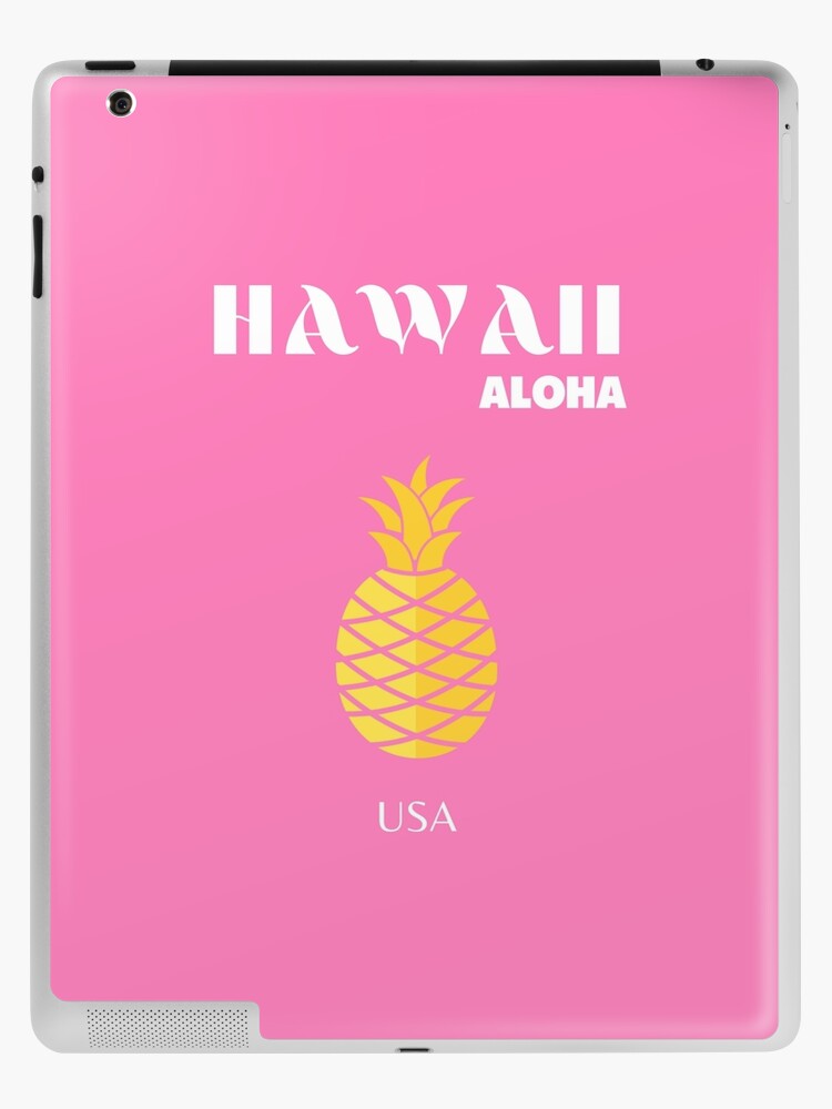 Hawaii, Preppy, Preppy Room, Preppy Art, Pink, Yellow | iPad Case & Skin