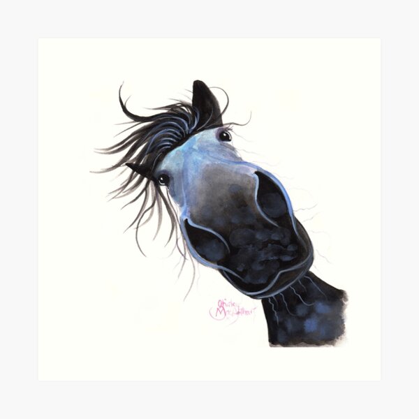 HORSE PRiNT 'APPLE DAPPLE DARWIN' BY SHIRLEY MACARTHUR Art Print
