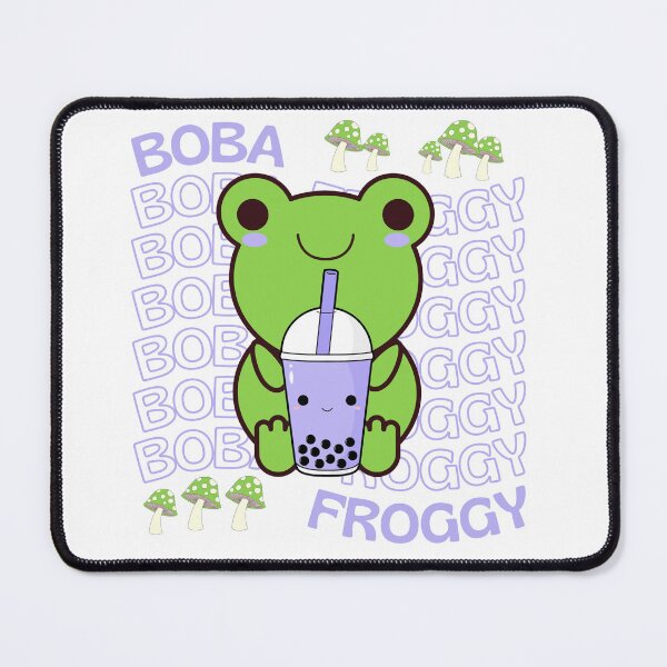 Item preview, Cute Cartoon Kawaii Frog drinking Boba Tea | adorable Boba animals | Kawaii aesthetic | Kawaii Boba Tea Frog | Froggy Boba | Chibi kawaii frog and mushroom designed and sold by Saffire6.
