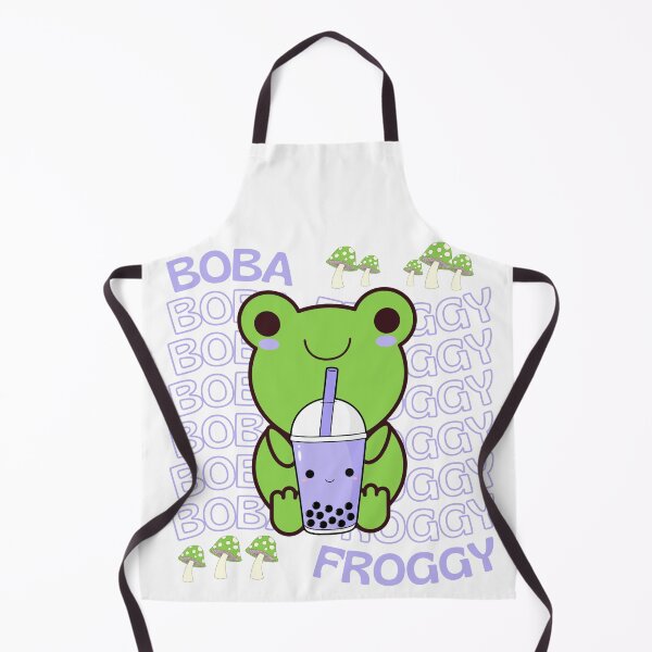 Item preview, Cute Cartoon Kawaii Frog drinking Boba Tea | adorable Boba animals | Kawaii aesthetic | Kawaii Boba Tea Frog | Froggy Boba | Chibi kawaii frog and mushroom designed and sold by Saffire6.