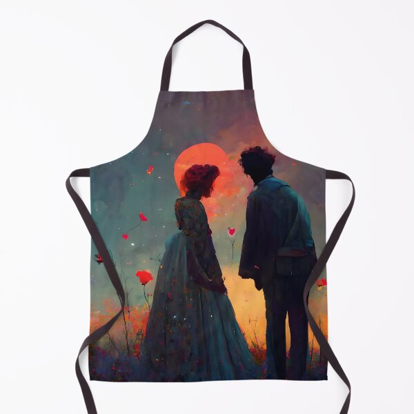 Item preview, Romantic couple stargazing painting designed and sold by GeneratedArt.