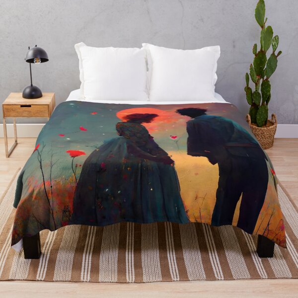 Item preview, Romantic couple stargazing painting designed and sold by GeneratedArt.