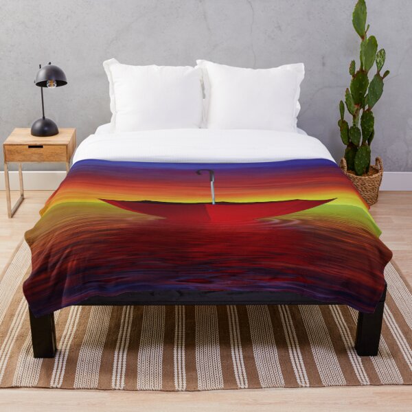 Item preview, Upside down umbrella on water with beautiful view designed and sold by Forz Art.