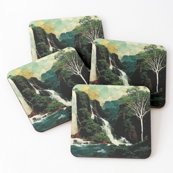 Item preview, Forest and the Dreamy Waterfalls designed and sold by visionaryberry.
