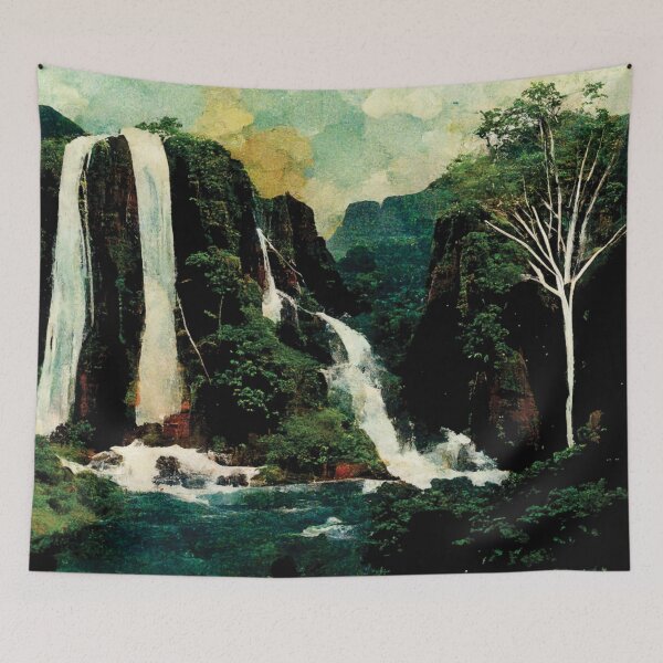 Item preview, Forest and the Dreamy Waterfalls designed and sold by visionaryberry.