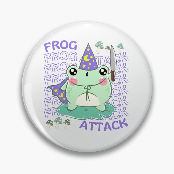 Item preview, Cute Cartoon Kawaii Frog holding knife | adorable knife animals | Japanese Kawaii aesthetic | Kawaii knife Frog | Froggy knife | Chibi kawaii frog and mushrooms designed and sold by Saffire6.
