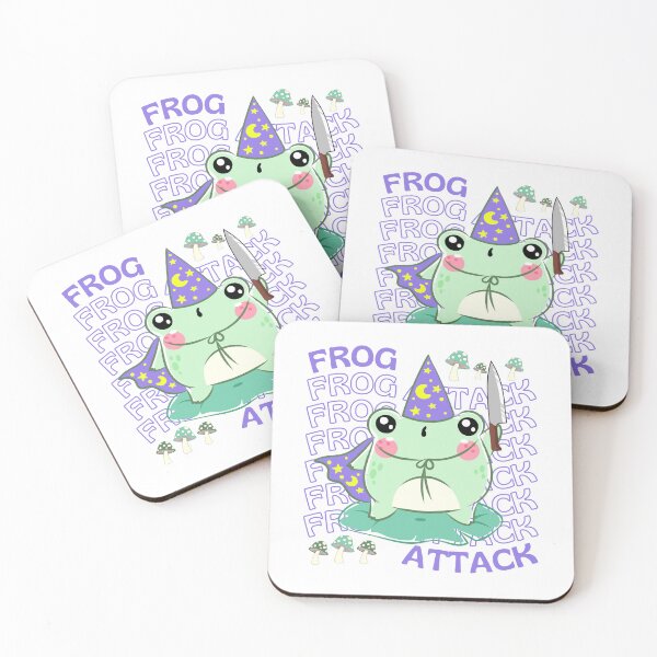 Item preview, Cute Cartoon Kawaii Frog holding knife | adorable knife animals | Japanese Kawaii aesthetic | Kawaii knife Frog | Froggy knife | Chibi kawaii frog and mushrooms designed and sold by Saffire6.