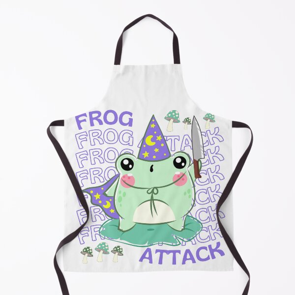 Item preview, Cute Cartoon Kawaii Frog holding knife | adorable knife animals | Japanese Kawaii aesthetic | Kawaii knife Frog | Froggy knife | Chibi kawaii frog and mushrooms designed and sold by Saffire6.