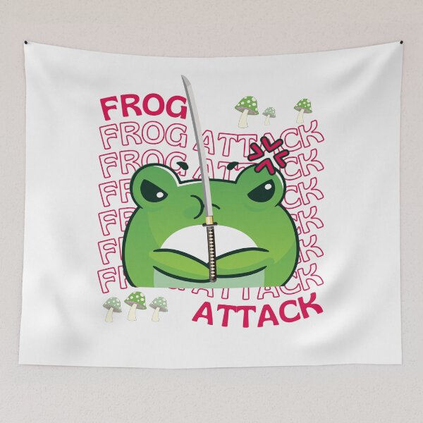 Item preview, Cute Cartoon Kawaii Frog holding knife | adorable knife animals | Japanese Kawaii aesthetic | Kawaii knife Frog | Froggy knife | Chibi kawaii frog and mushrooms designed and sold by Saffire6.