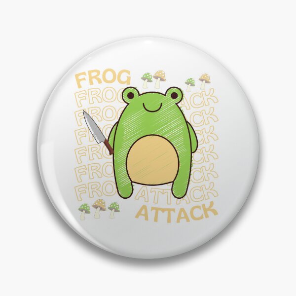 Item preview, Cute Cartoon Kawaii Frog holding knife | adorable knife animals | Japanese Kawaii aesthetic | Kawaii knife Frog | Froggy knife | Chibi kawaii frog and mushrooms designed and sold by Saffire6.