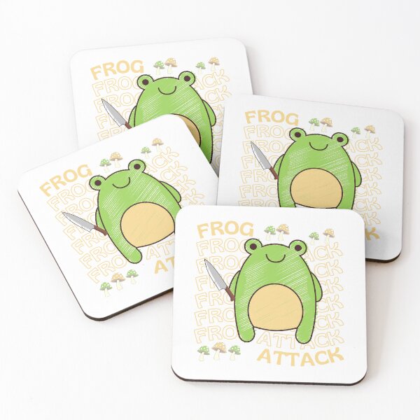 Item preview, Cute Cartoon Kawaii Frog holding knife | adorable knife animals | Japanese Kawaii aesthetic | Kawaii knife Frog | Froggy knife | Chibi kawaii frog and mushrooms designed and sold by Saffire6.