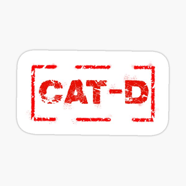 "CAT - D" Sticker for Sale by Gibbo184 | Redbubble