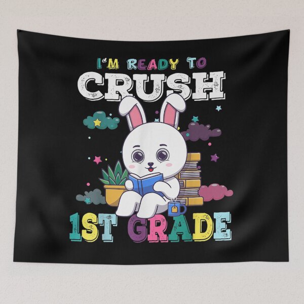 Item preview, I'm Ready To Crush 1st Grade Rabbit Back To School Bunny  designed and sold by judyufmi.