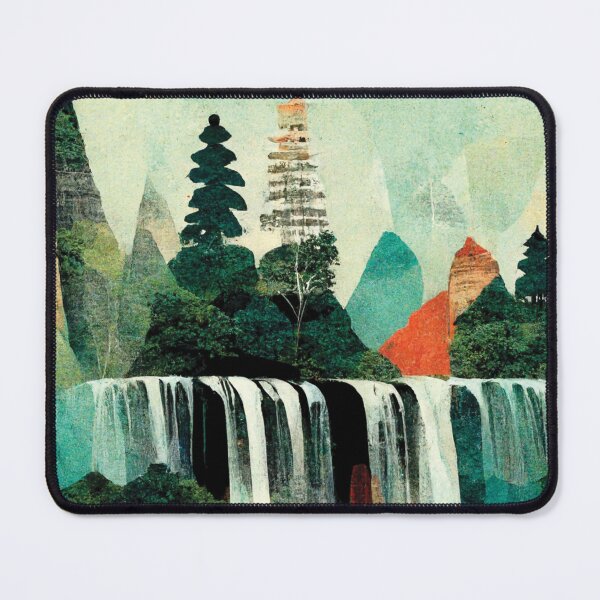 Item preview, Forest Waterfalls Collage designed and sold by visionaryberry.