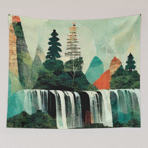 Item preview, Forest Waterfalls Collage designed and sold by visionaryberry.