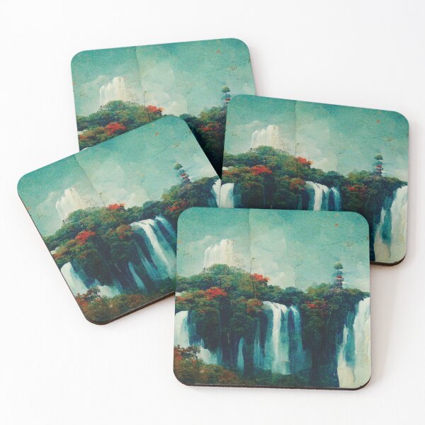 Item preview, Forest Waterfalls Collage designed and sold by visionaryberry.