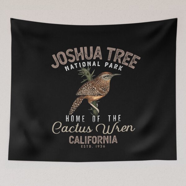 Item preview, Joshua Tree National Park Vintage Cactus Wren designed and sold by MarkusShirts.