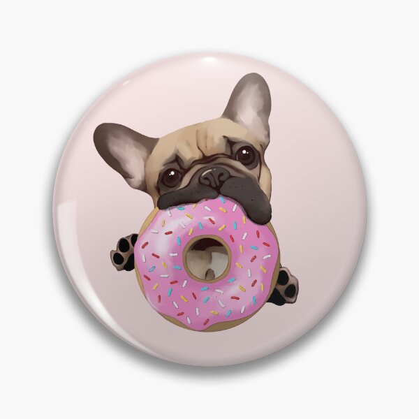 Item preview, French bulldog lovers, sweet frenchie with pink donuts designed and sold by Collagedream.