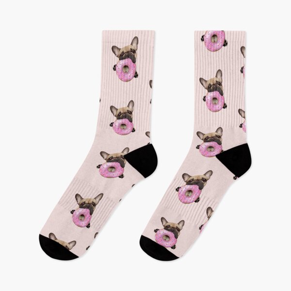 Item preview, French bulldog lovers, sweet frenchie with pink donuts designed and sold by Collagedream.